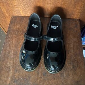 Dr. Martens Black Patent Mary Jane Shoes 7.5